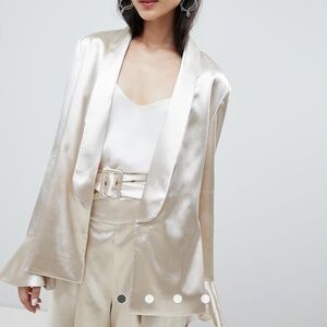 Finders Satin Champagne Blazer